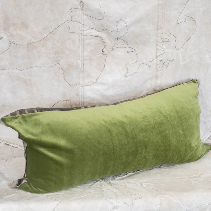 Badalpur Linen & Velvet Cushion with insert | 50x100cm