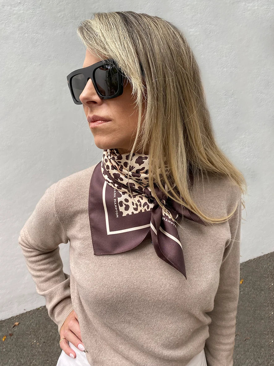 Dark Hampton | Bailey Large Silk Scarf