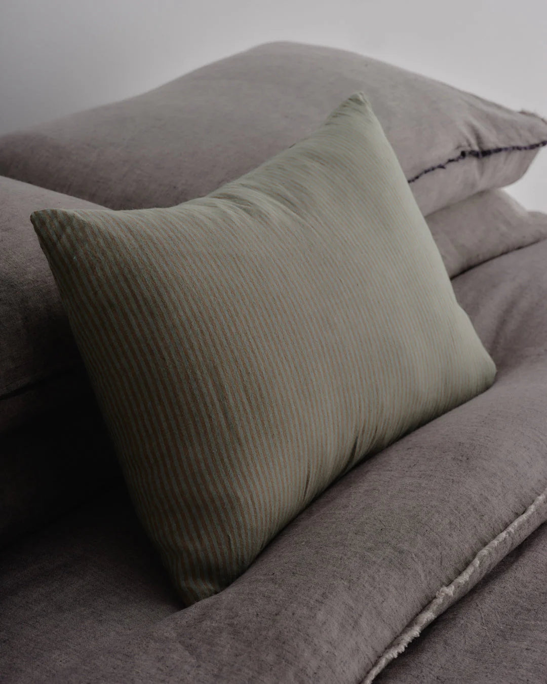 Basix Linen Cushion Cover | Small Stripe 40 x 60cm | Mare/Bere