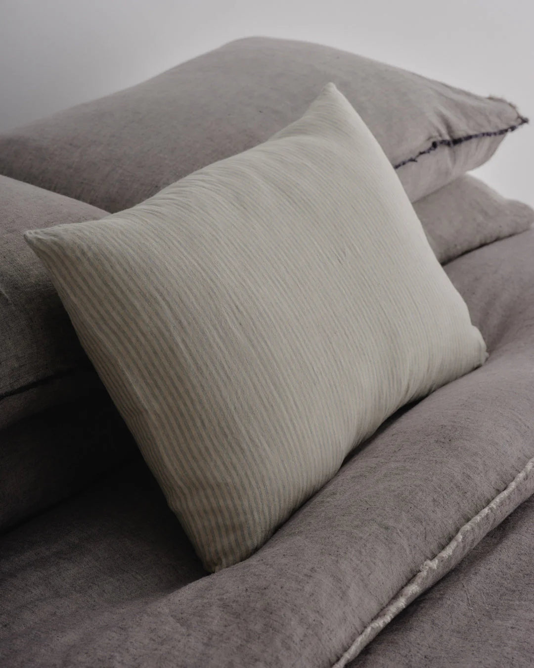 Basix Linen Cushion Cover | Small Stripe 40 x 60cm | Roy/Sable