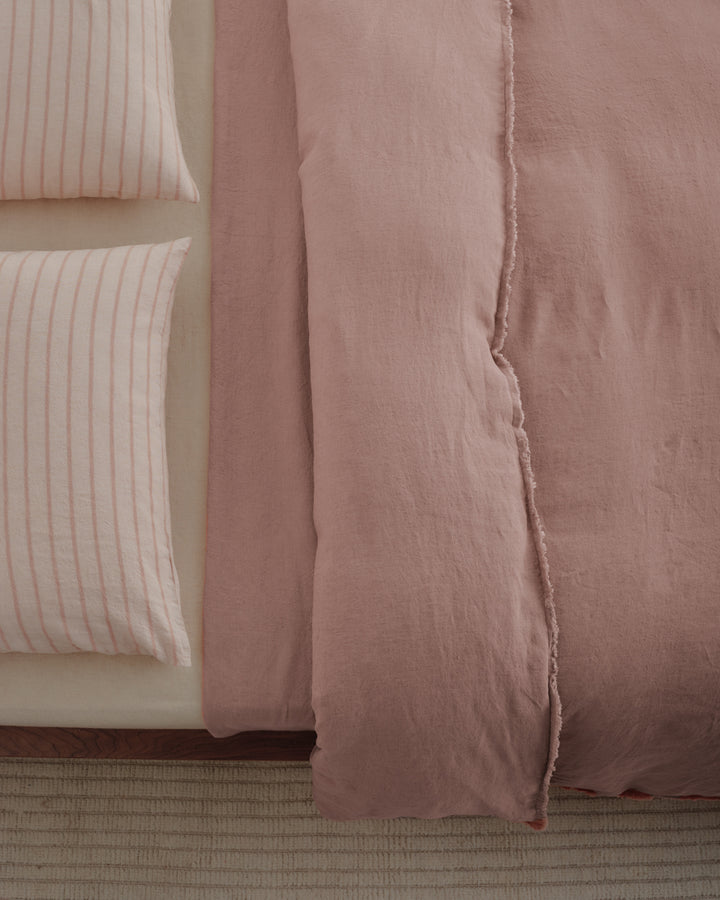Basix Standard Pillowcase Big Stripe | Rosa/Floss