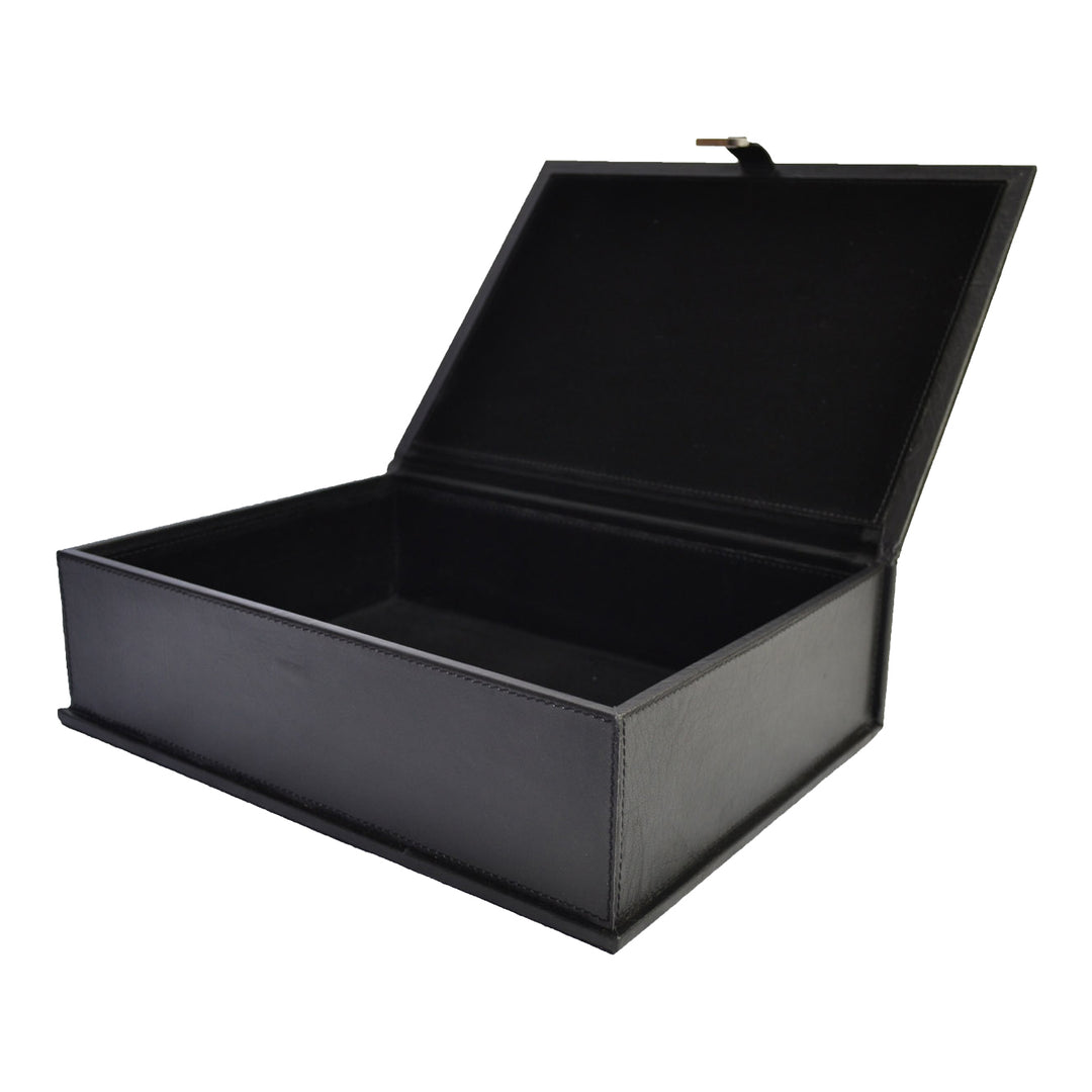 Document Box Leather with Stirrup | Black