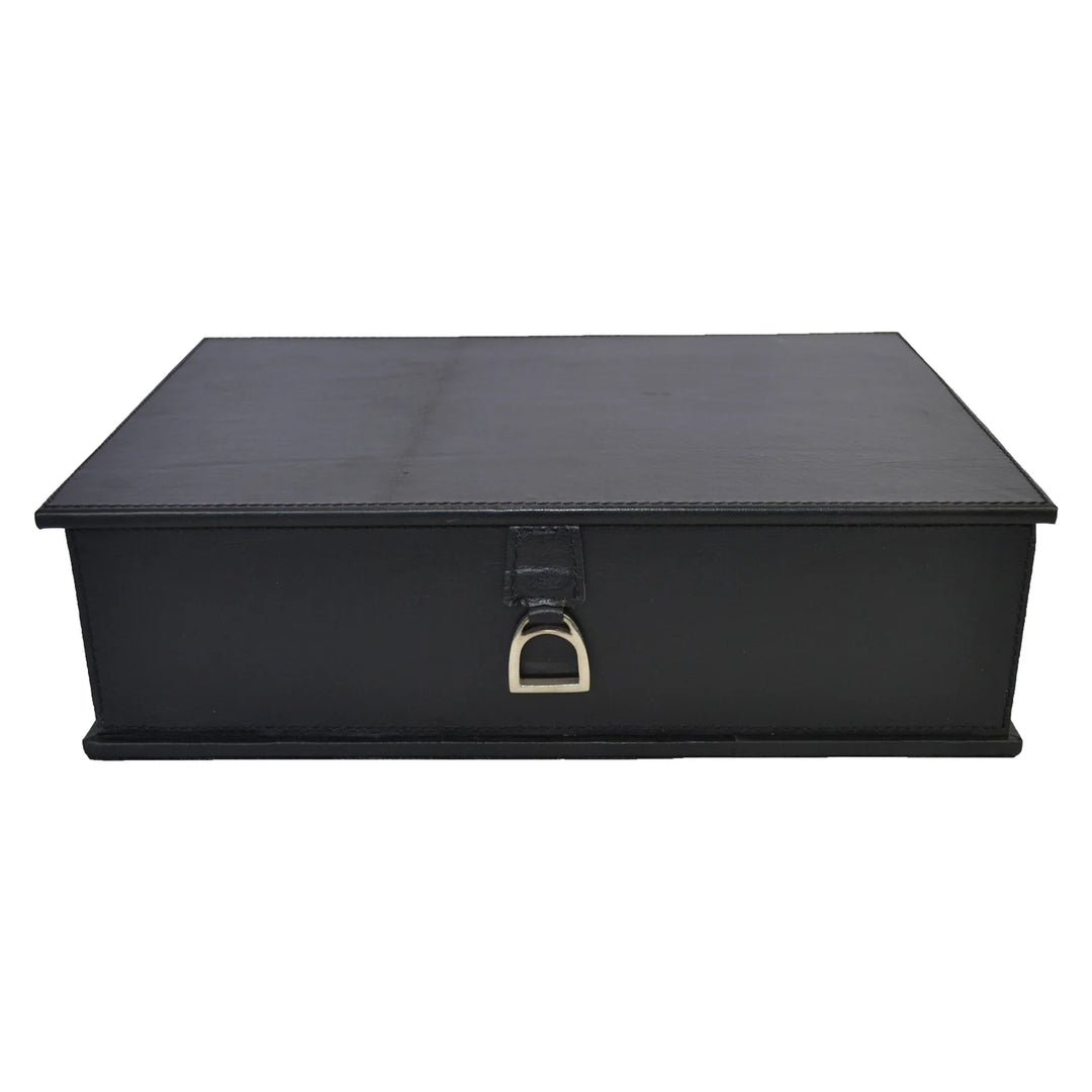 Document Box Leather with Stirrup | Black