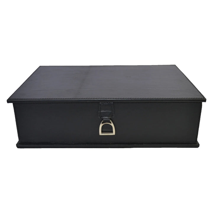 Document Box Leather with Stirrup | Black