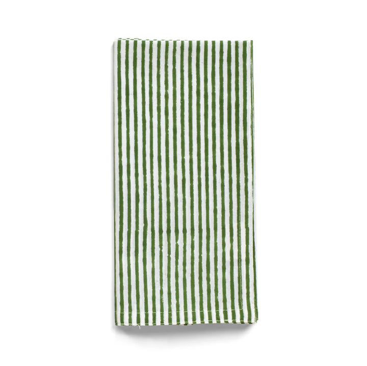 Stripe Forest Green Cotton Napkin | SET OF 4