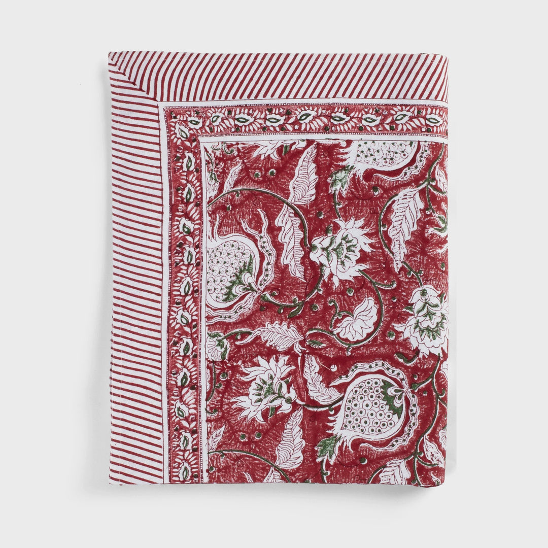 Pomegranate Cotton Tablecloth | Red | 170 x 270cm