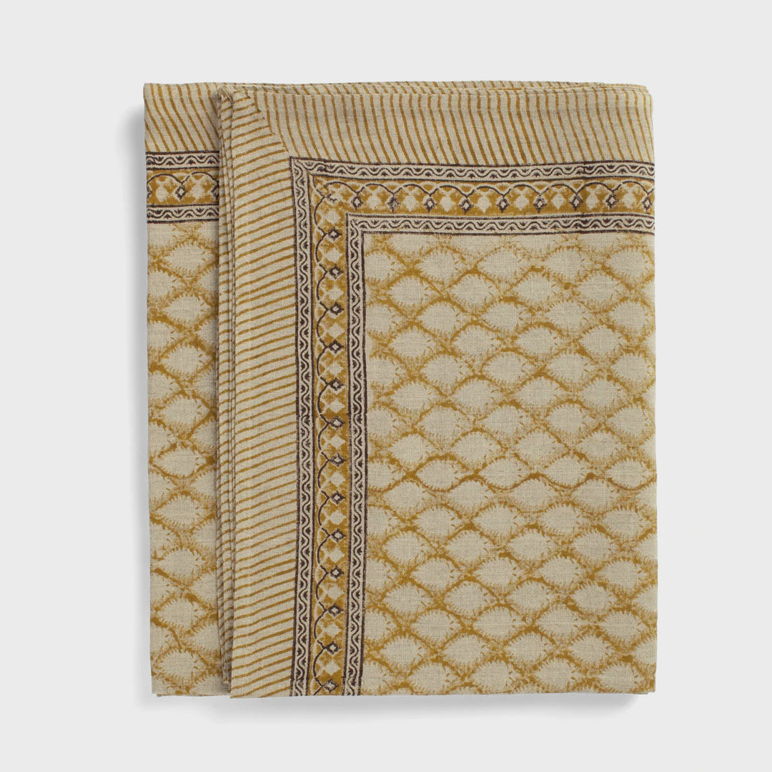 Cypress Linen Tablecloth | Ochre | 170 x 270cm
