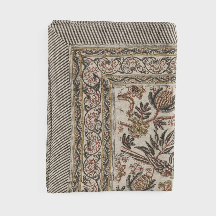 Parrot Linen Tablecloth | Rust | 170 x 270cm