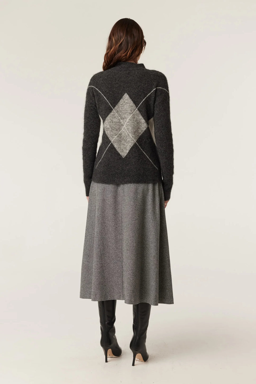 Cable | Aberdeen Argyle Jumper | Charcoal