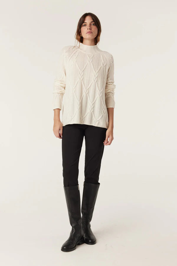 Cable | Cashwool Cable Jumper | Milk