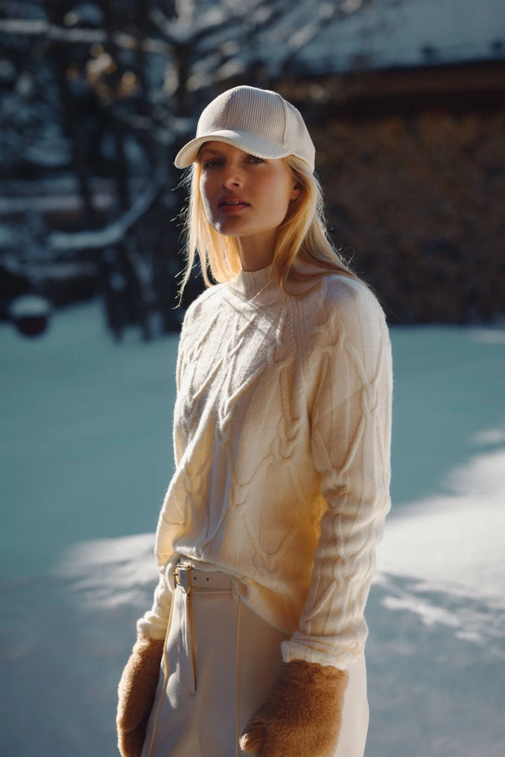Cable | Cashwool Cable Jumper | Milk