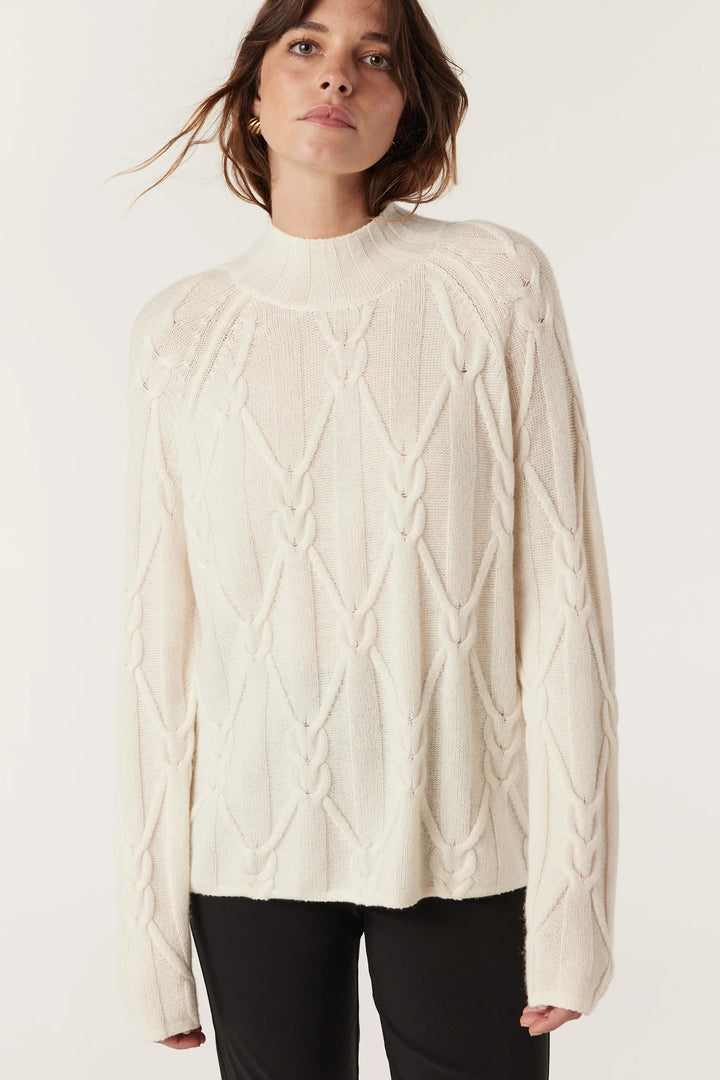 Cable | Cashwool Cable Jumper | Milk