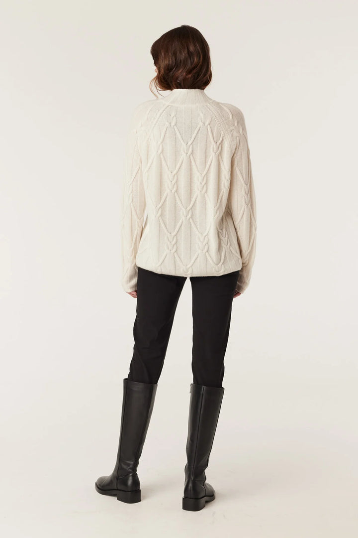 Cable | Cashwool Cable Jumper | Milk