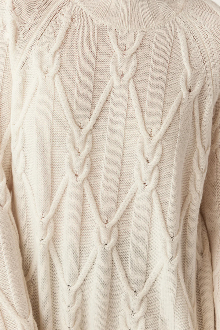Cable | Cashwool Cable Jumper | Milk