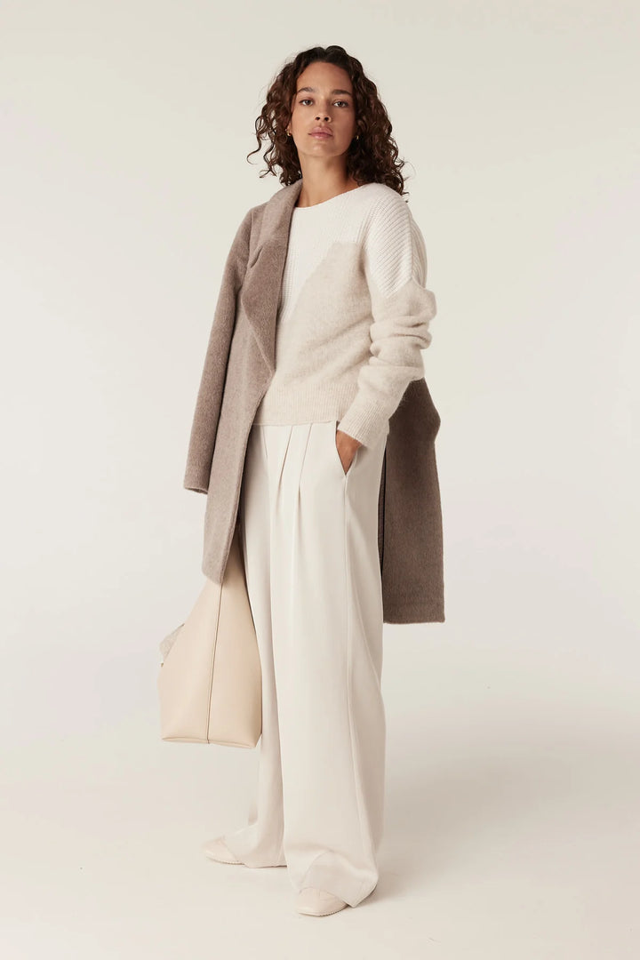 Cable | Boat Neck Knit Jumper | Oatmeal