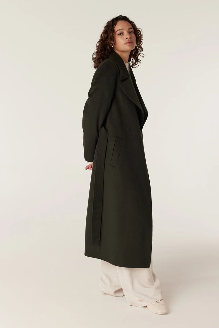 Cable | Evans Wool Coat | Forest Green