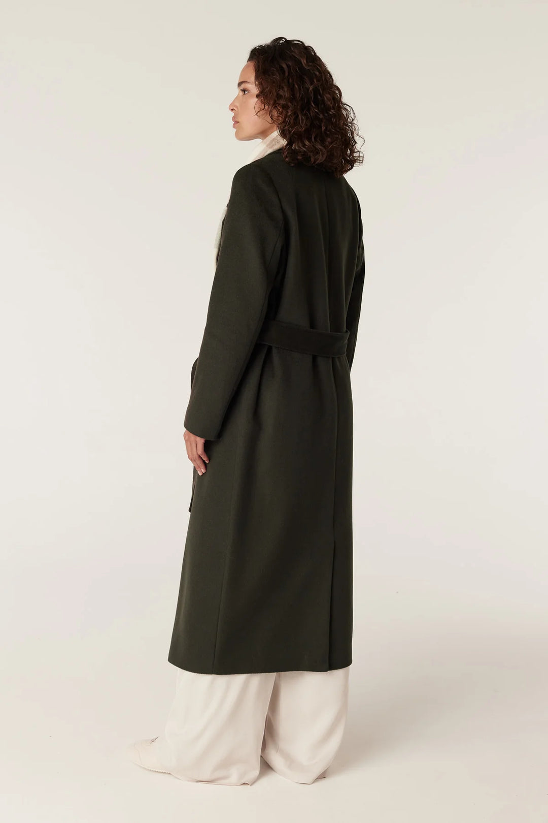 Cable | Evans Wool Coat | Forest Green