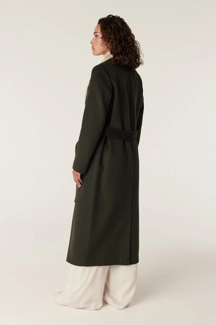 Cable | Evans Wool Coat | Forest Green