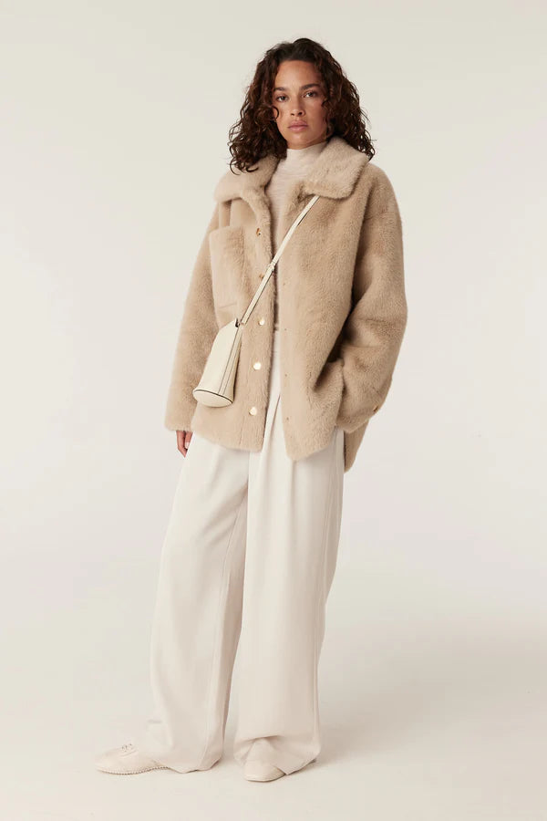 Cable | Franzi Faux Fur Jacket | Camel