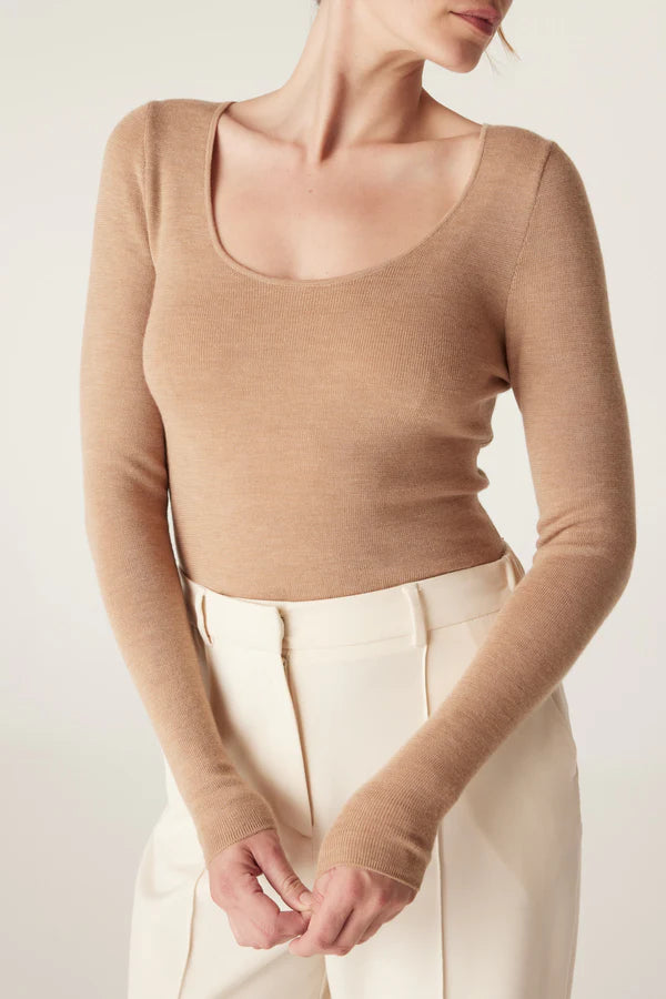 Cable | Superfine Merino Scoop | Camel