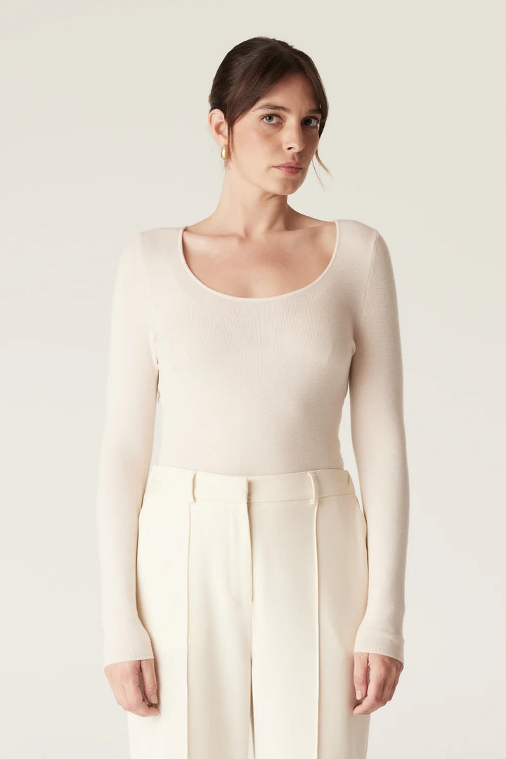 Cable | Superfine Merino Scoop | Ecru
