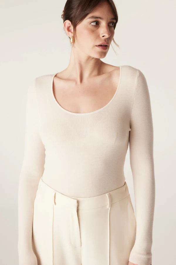 Cable | Superfine Merino Scoop | Ecru