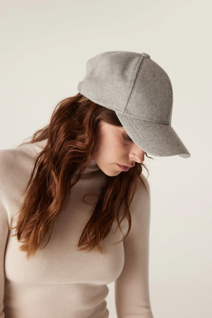 Cable | Wool Cashmere Cap | Grey Marle
