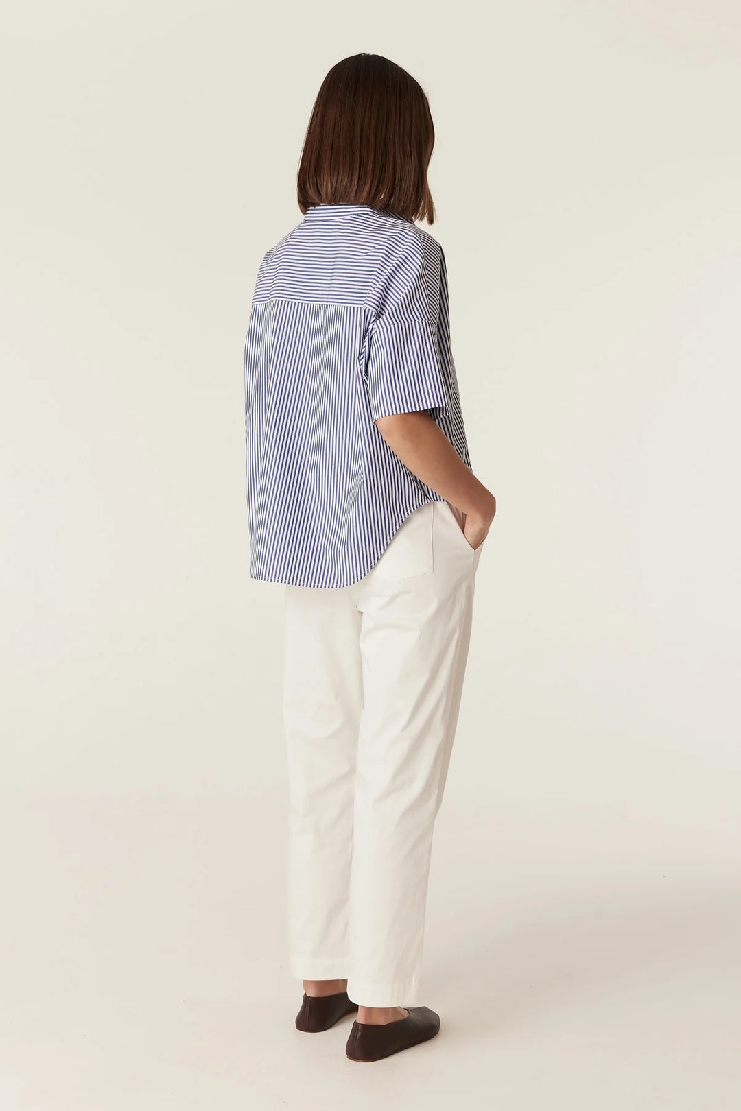 Cable | Cove Boxy Shirt | Blue Stripe