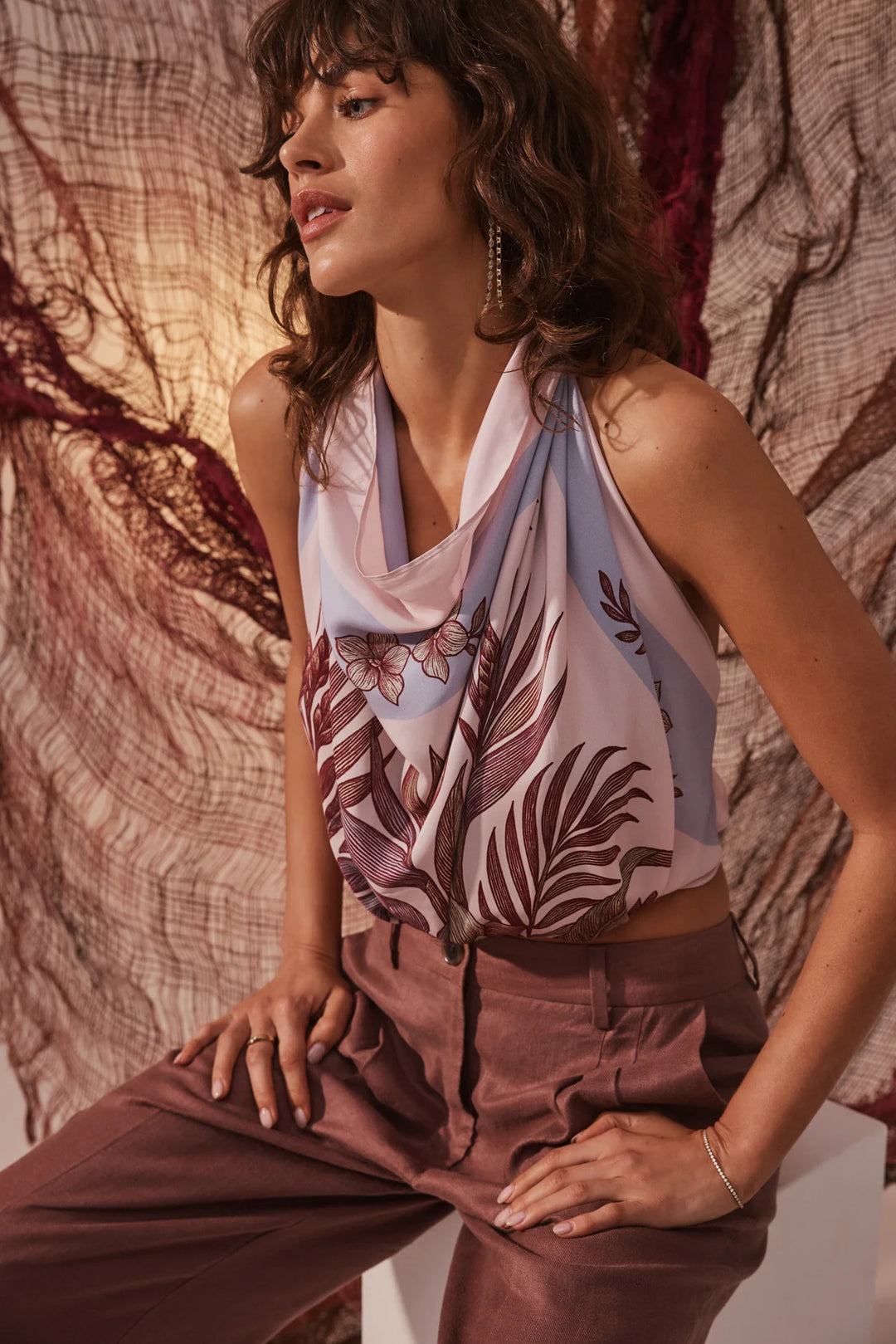 Cable | Erika Scarf | Paradise Print