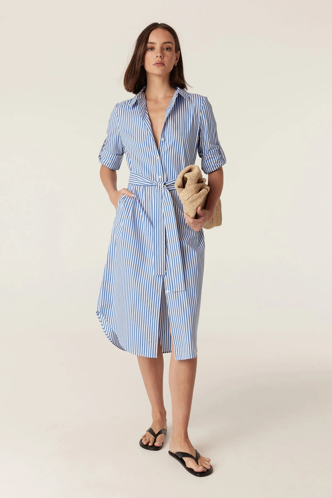 Cable | Portsea Shirt Dress | Blue Stripe