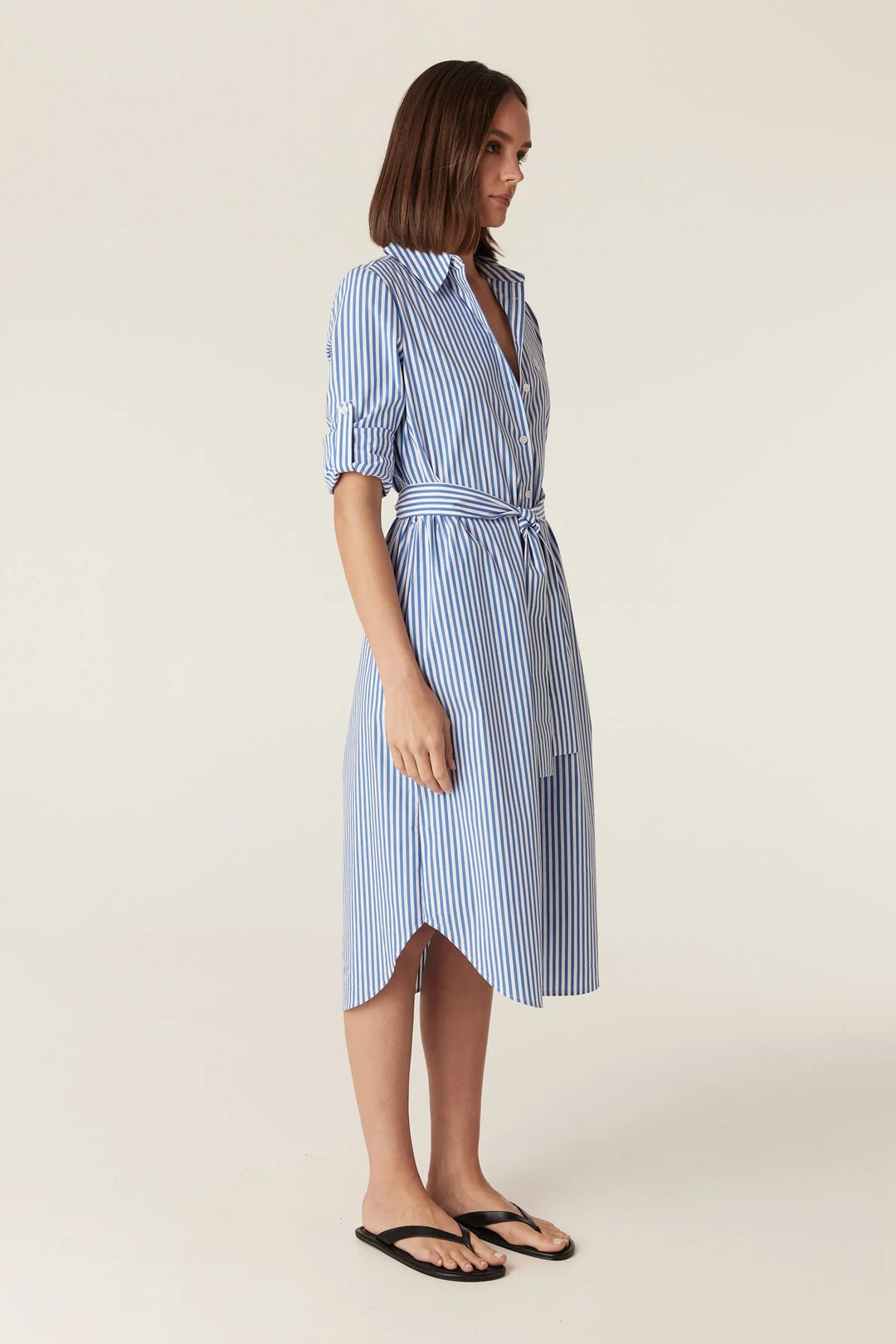 Cable | Portsea Shirt Dress | Blue Stripe