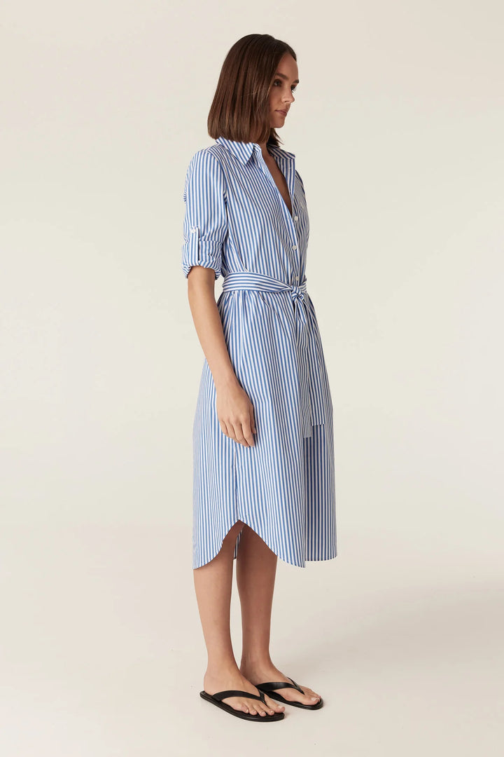 Cable | Portsea Shirt Dress | Blue Stripe