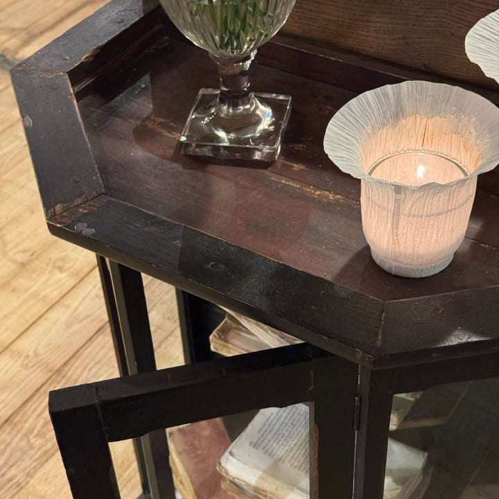 Vintage Black Display Cabinet