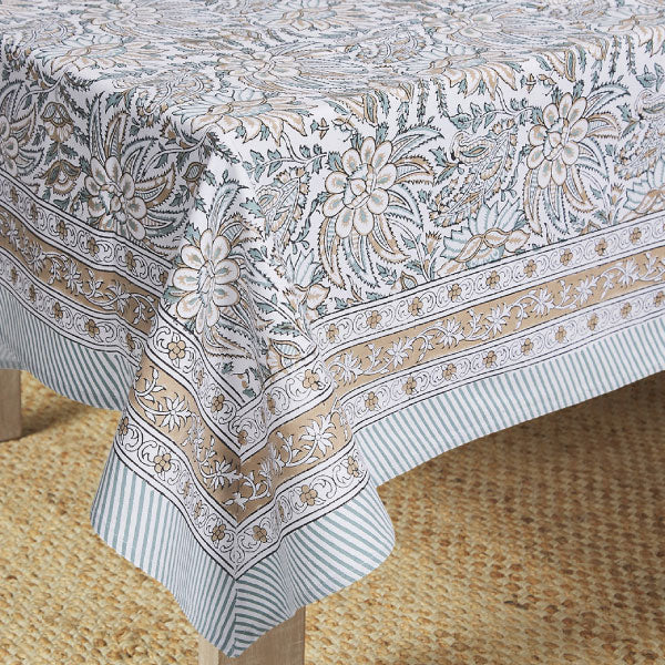 Bromhall Cotton Tablecloth | Sage