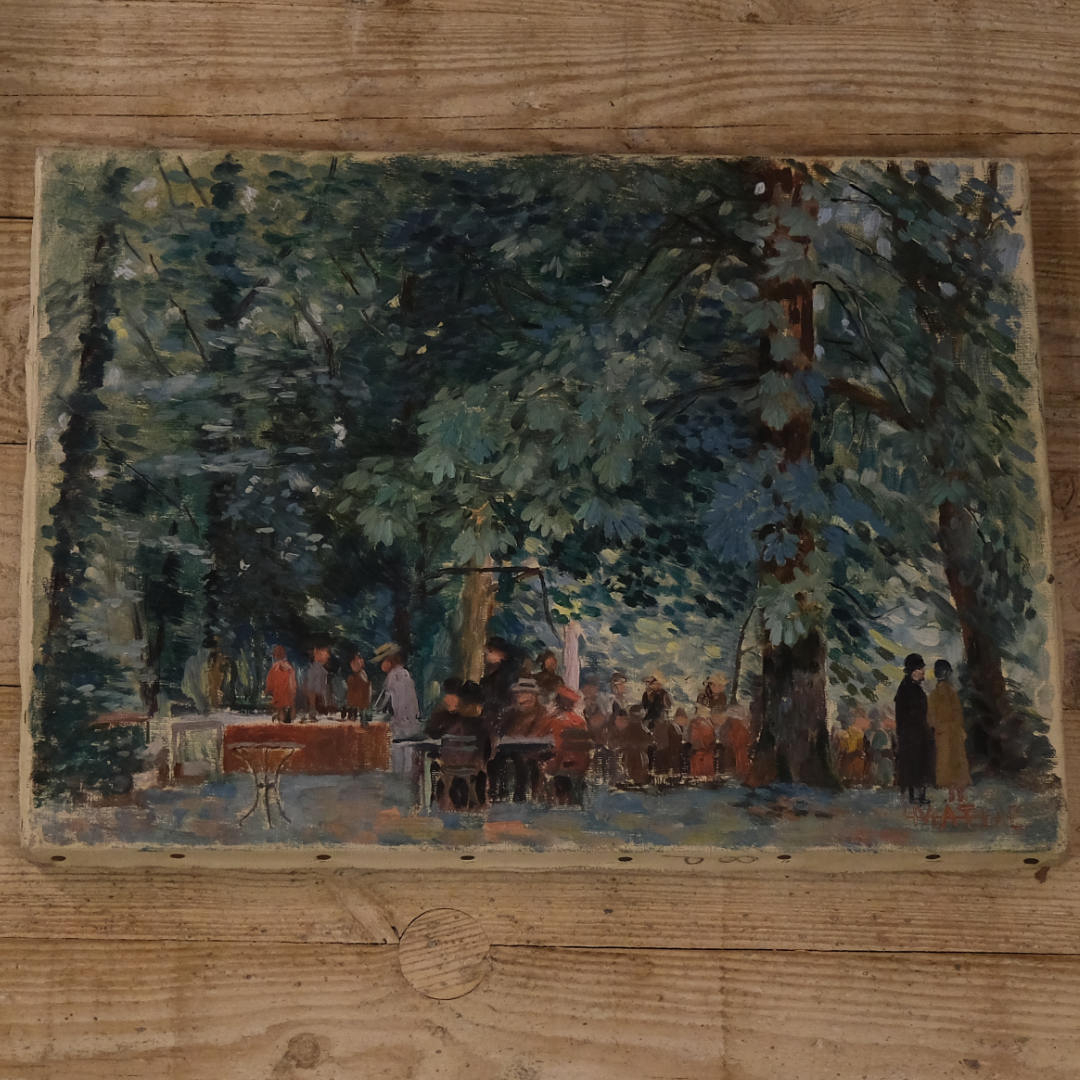 French Jardin Painting on unframed canvas | Rouen | France
