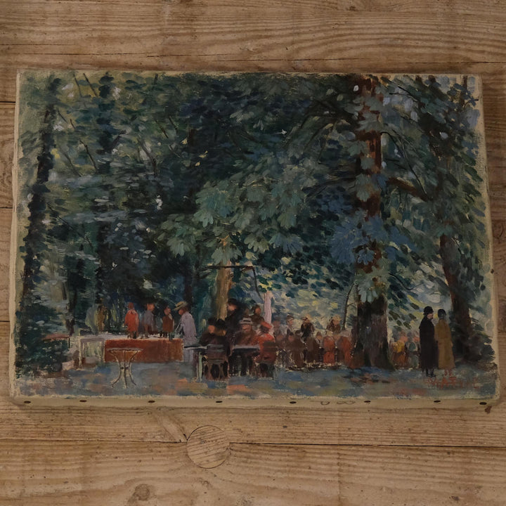 French Jardin Painting on unframed canvas | Rouen | France