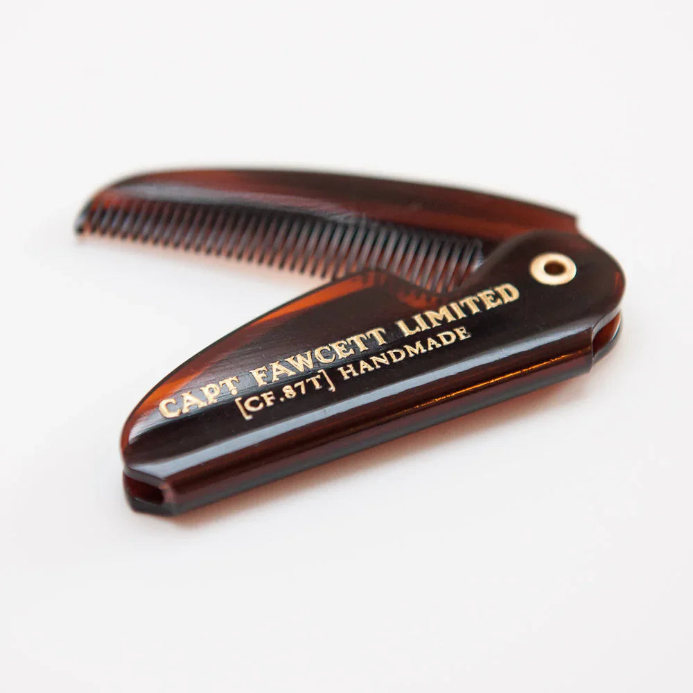 Captain Fawcett Expedition Mo Wax & Folding Moustache Comb Set
