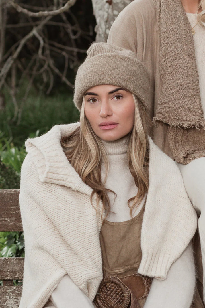 Bypias | Chamonix Alpaca Beanie | Beige