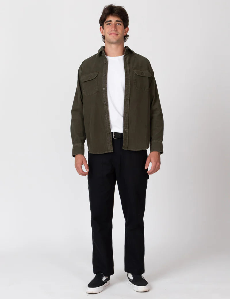Simple | Sawyer Cord Long Sleeve Shirt | Fade Army