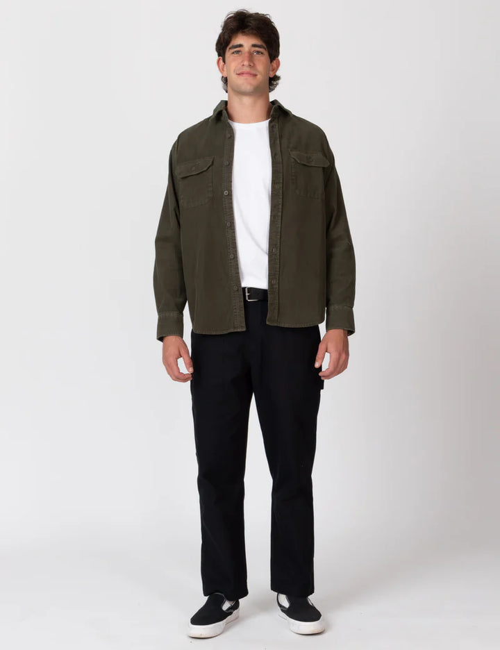 Simple | Sawyer Cord Long Sleeve Shirt | Fade Army