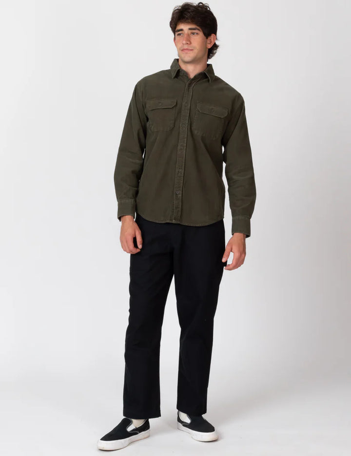 Simple | Sawyer Cord Long Sleeve Shirt | Fade Army
