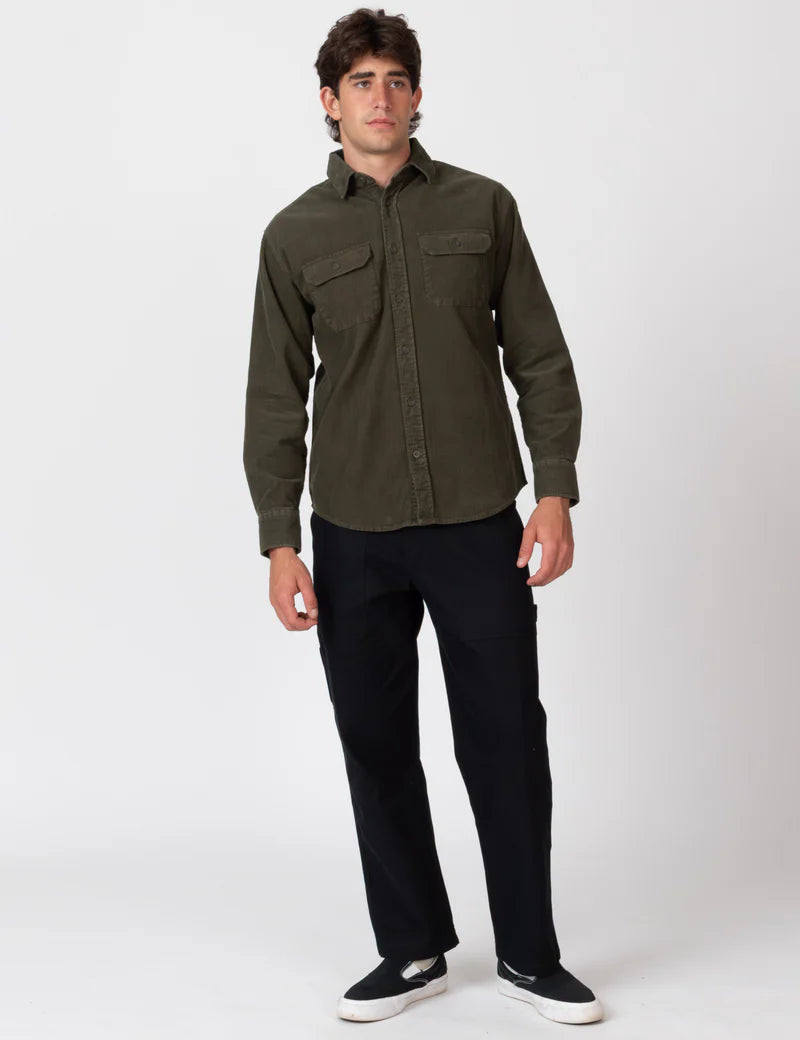 Simple | Sawyer Cord Long Sleeve Shirt | Fade Army