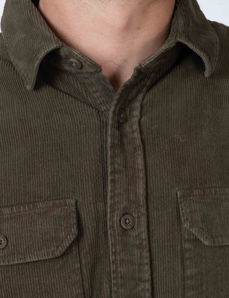 Simple | Sawyer Cord Long Sleeve Shirt | Fade Army