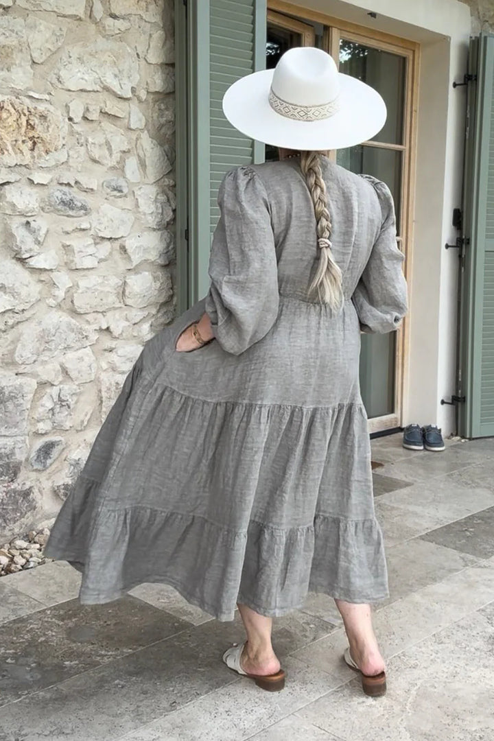 Bypias | Charly Linen Dress | Taupe