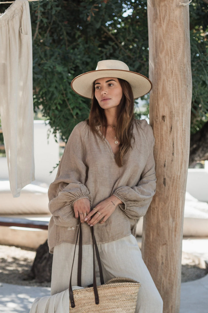 Bypias | Chessie Linen Blouse | Cashmere