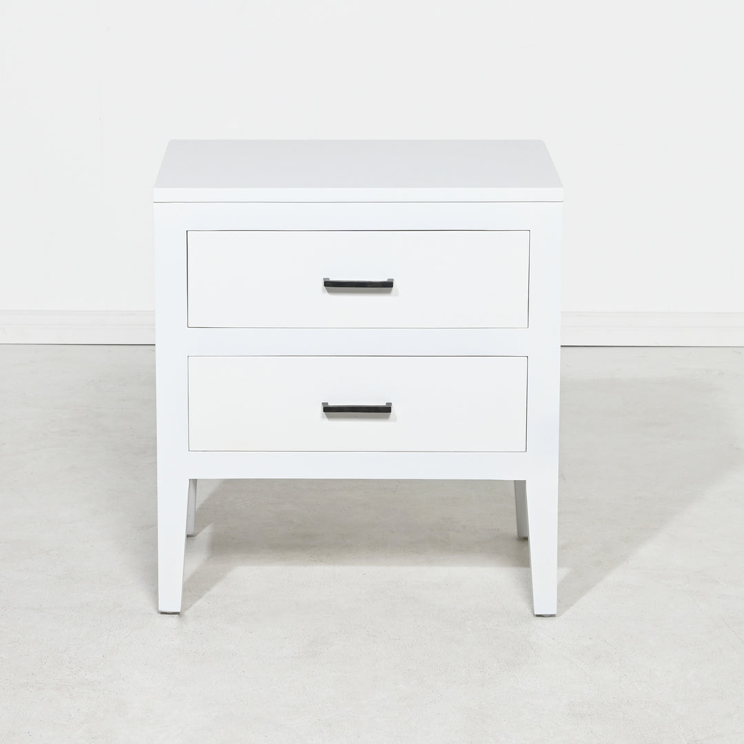 Turner Bedside Table | White |2 Drawers