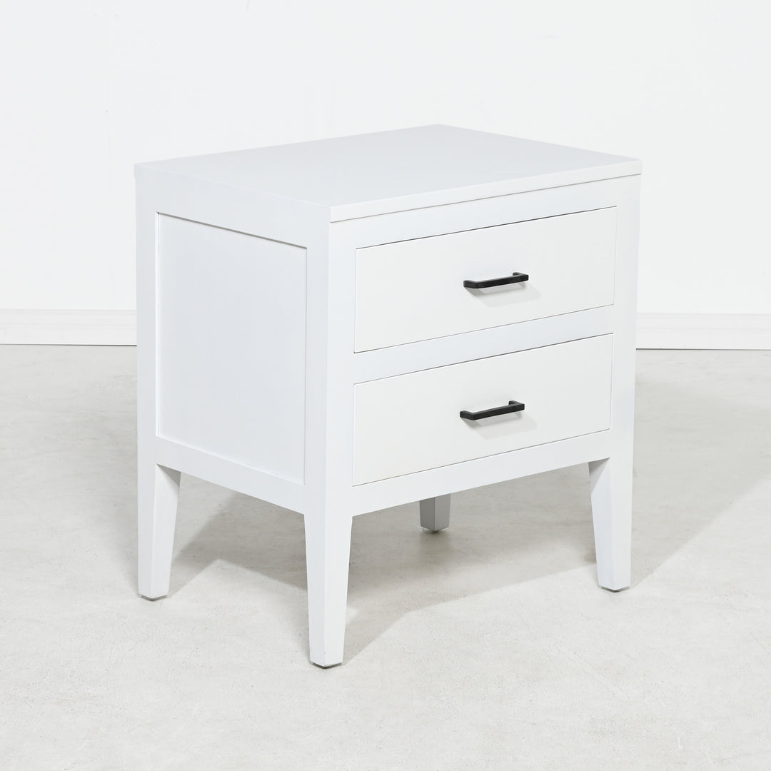 Turner Bedside Table | White |2 Drawers