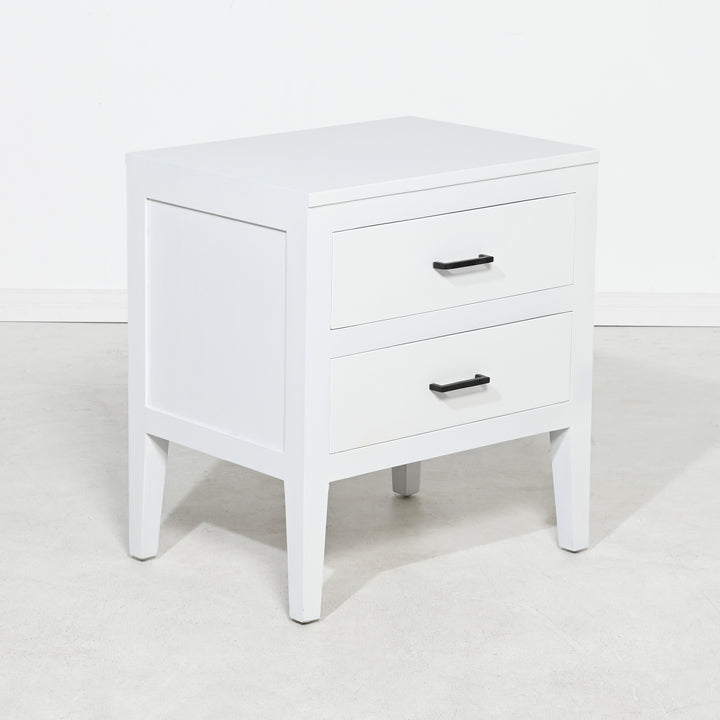 Turner Bedside Table | White |2 Drawers
