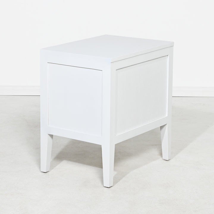 Turner Bedside Table | White |2 Drawers