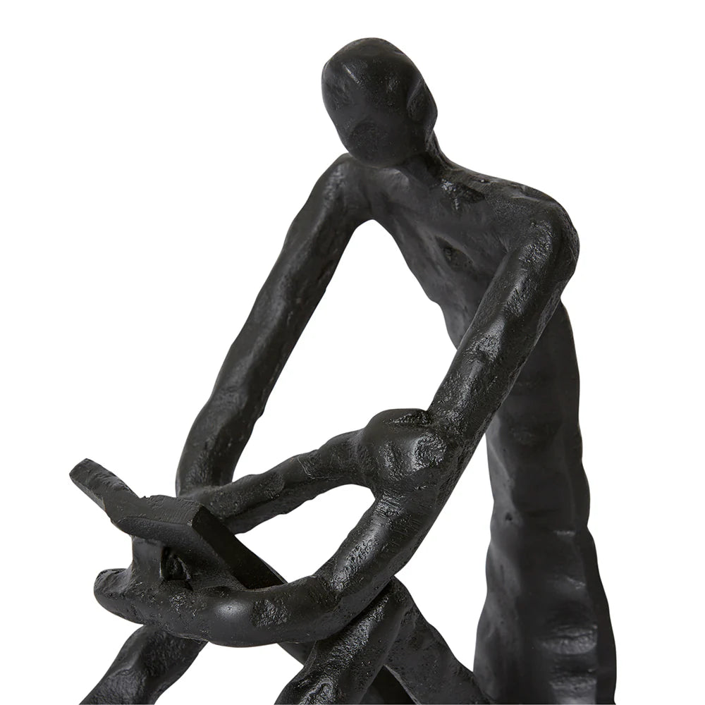 Reading Man | Black | Sculpture
